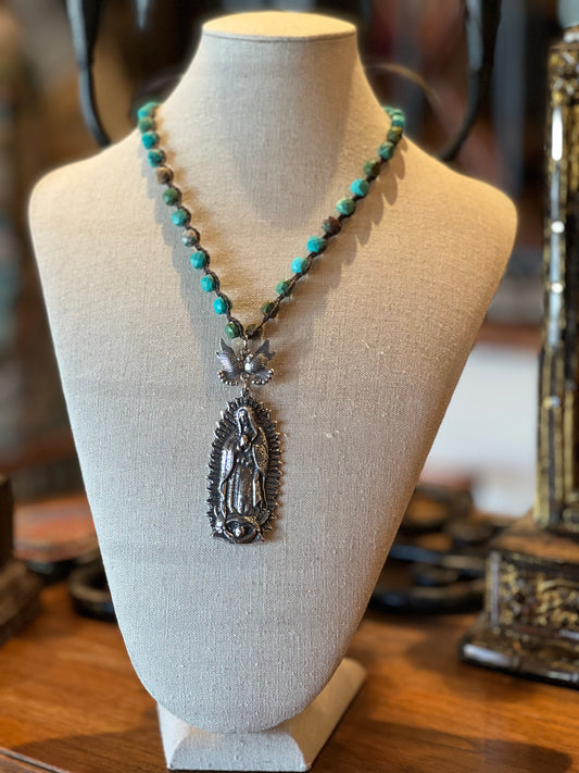 Guadalupe with Turquoise Faceted Stones 1125