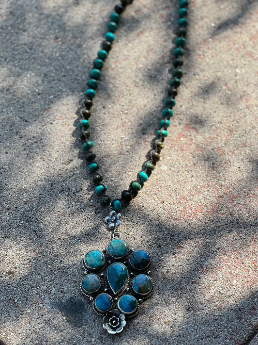 Chrysocola Native Teardrop 1123