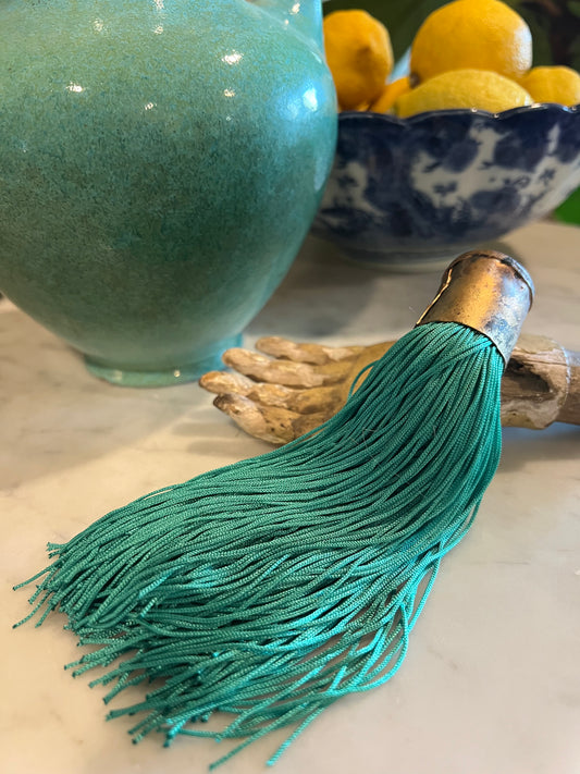 Lunatic Fringe Tassel in Aqua Turquoise