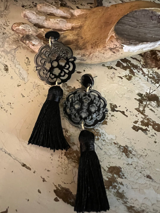 Cherry Blossom Earring in Black