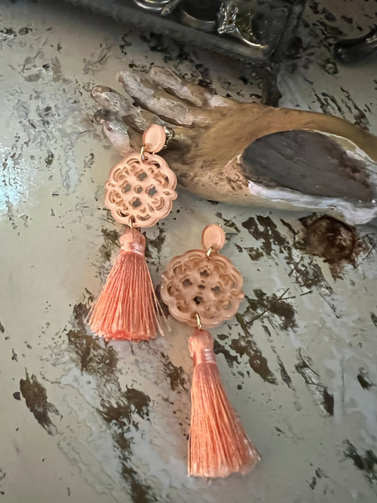 Cherry Blossom Earring in Peach