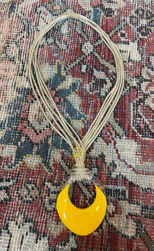 Yellow Rope Necklace