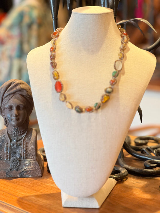 Paloma Necklace in Fall Agate