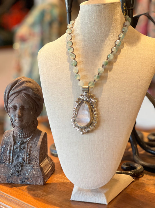 Crystal Buddha with Agate 1205