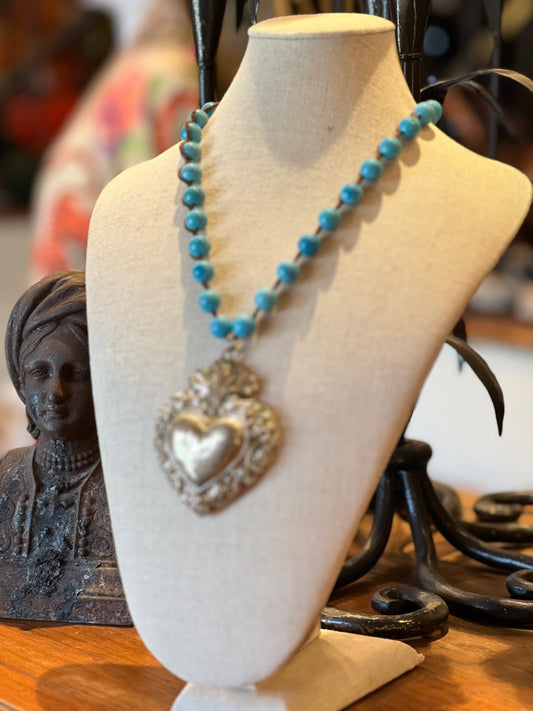 Milagro Heart 1214 with Turquoise Necklace
