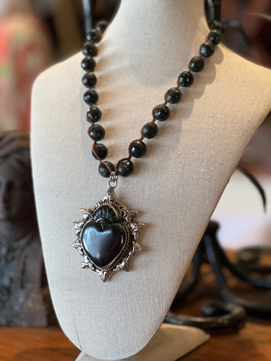 Black Milagro Heart 1254 Necklace