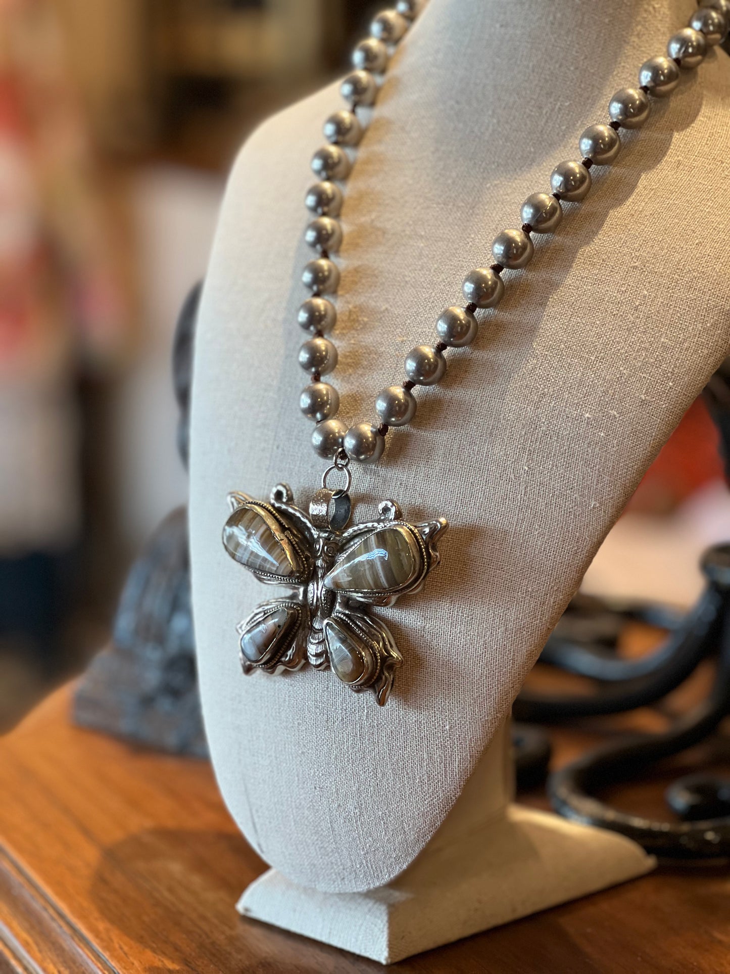 Jasper Butterfly 1256 Necklace