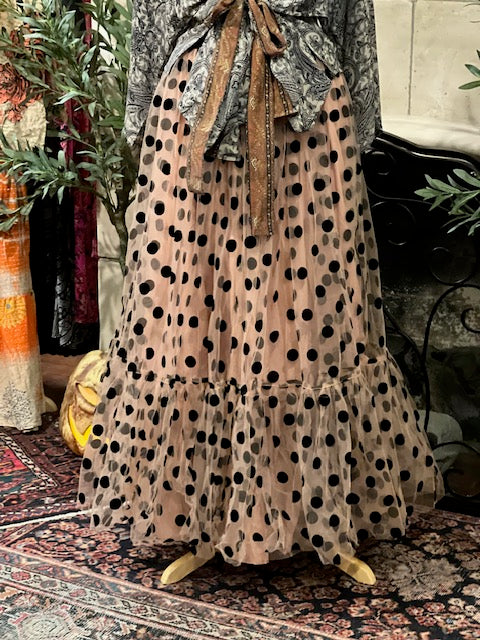 Full Moon Tulle Skirt in Antique Apricot