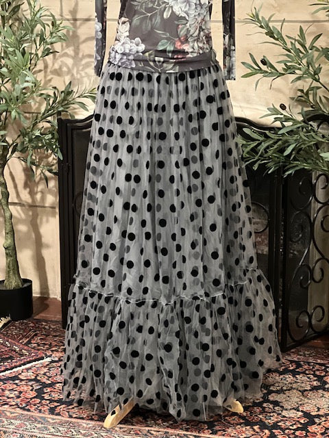 Full Moon Tulle Skirt in Vintage Smoke Grey
