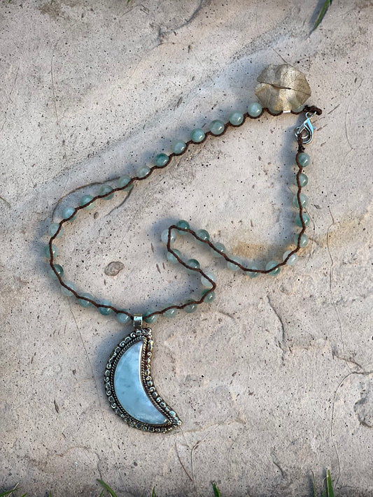 Blue Moonstone Necklace 1279