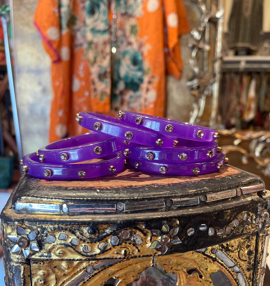 Stack Bracelets in Purple