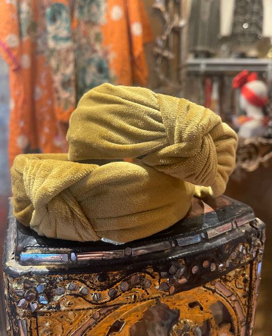 Headband in Golden Velvet