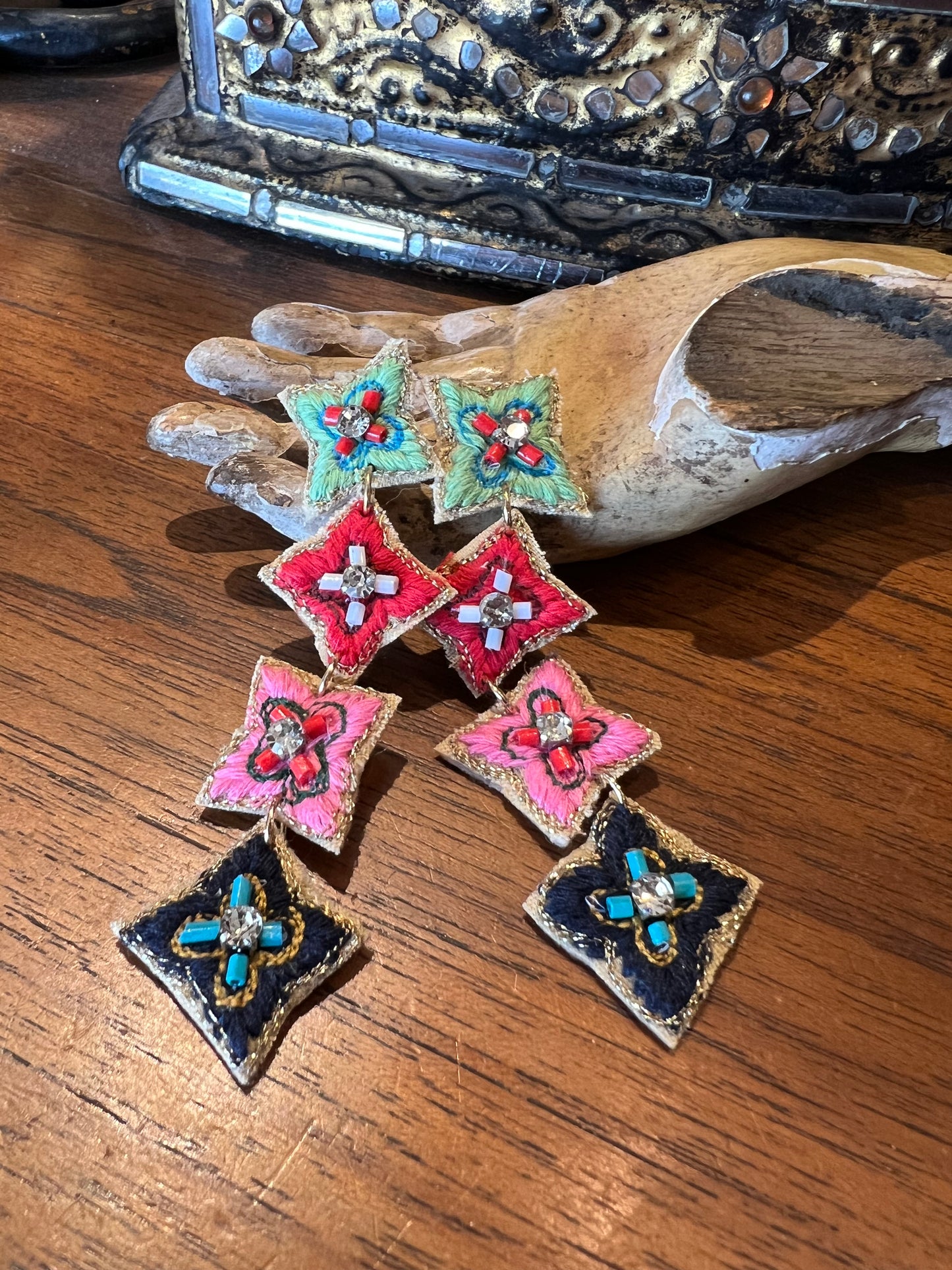 Quilt Diamond Earring