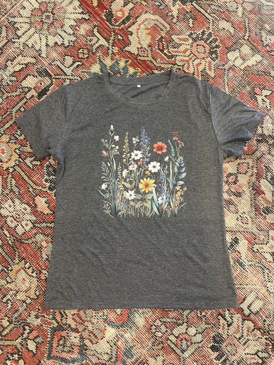 Wild Flower Easy T-Shirt in Vintage Grey