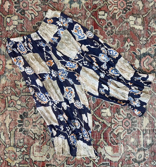 Bloomers in Navy Abstract Lotus