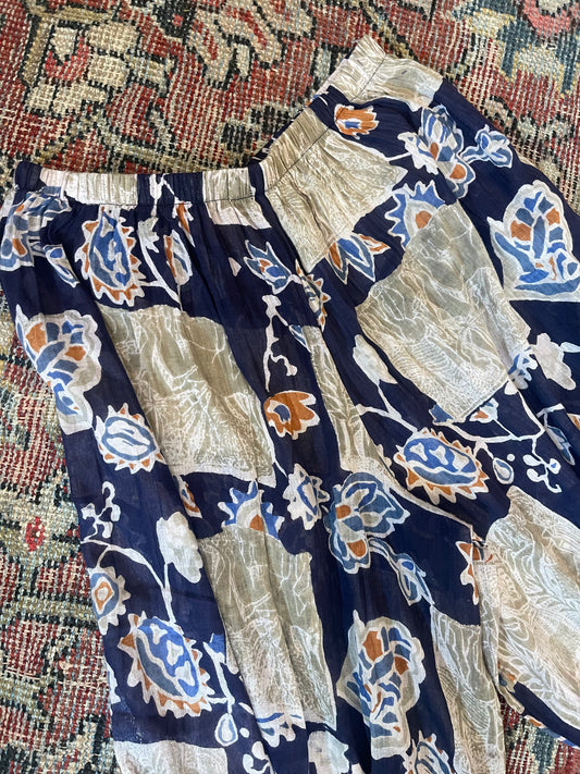 Bloomers in Navy Abstract Lotus