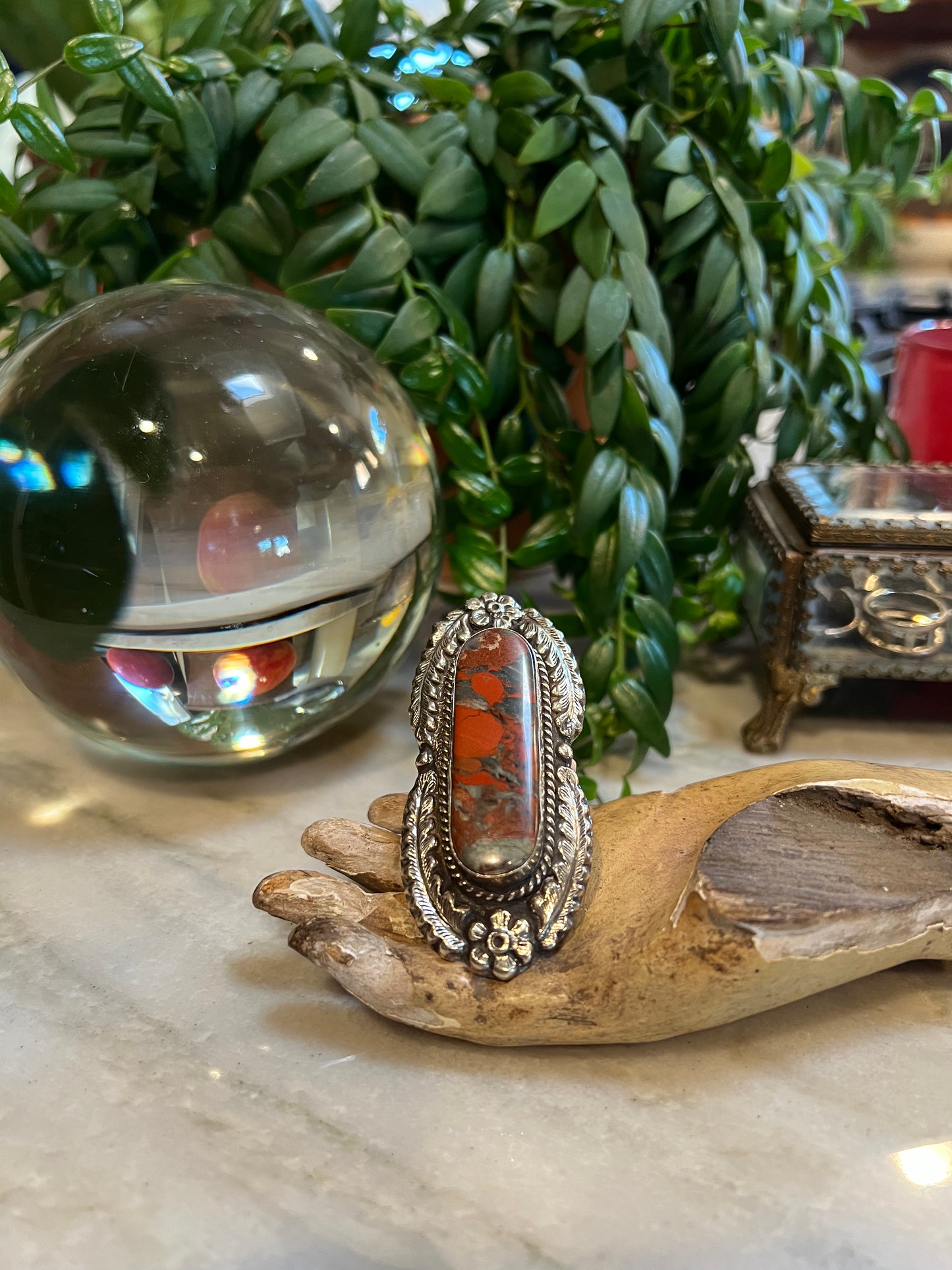 Red Jasper Ring 1324