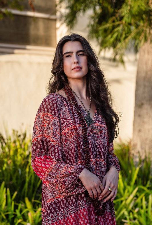 Brick Paisley Dress/Duster