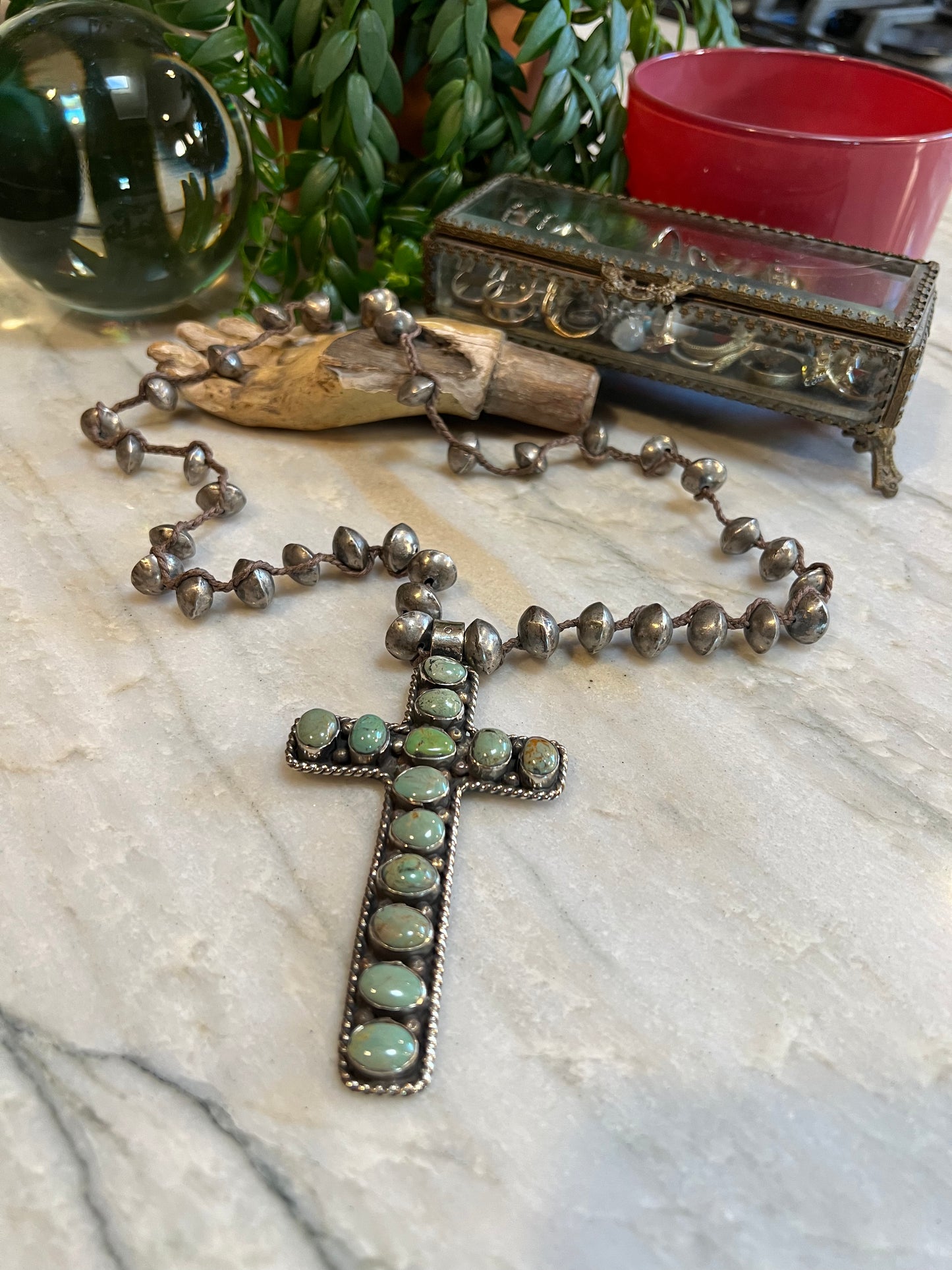 Turquoise Cross 1342 Necklace