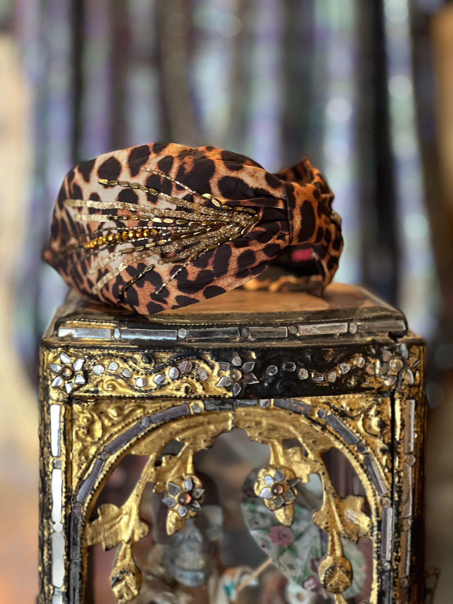 Embellished Leopard Headband