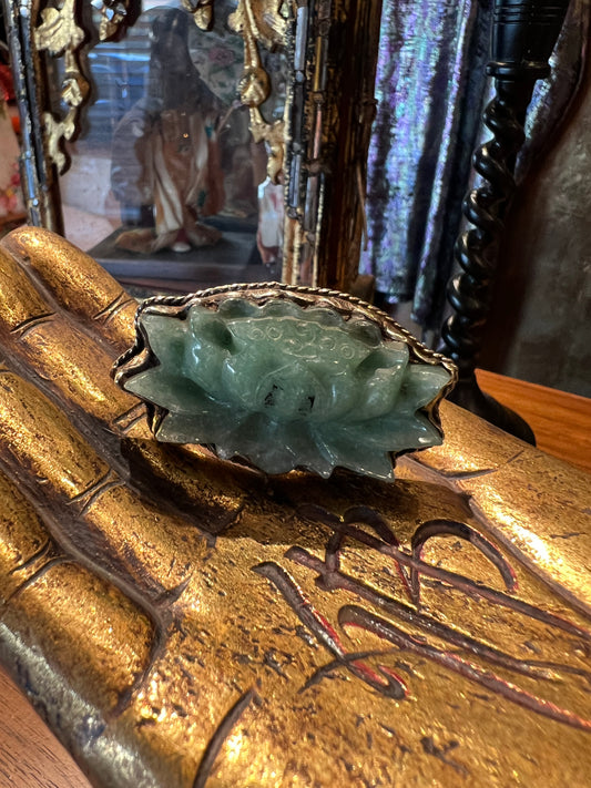 Jade Lotus Ring 1356