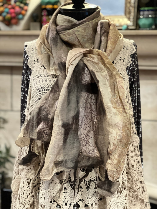 Lotus Scarf in Olive Cloud