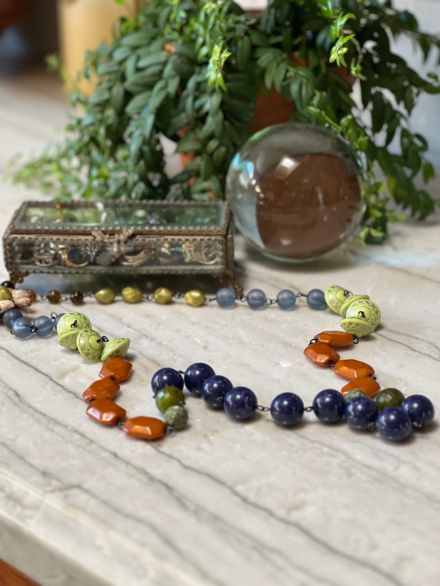 Rosary Necklace in Cuba Libre