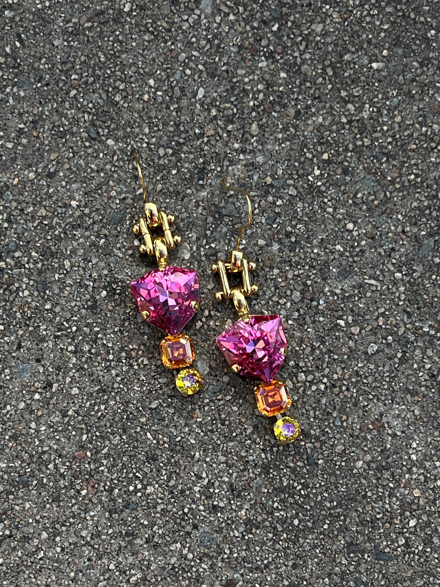 Earring in Pink Deco