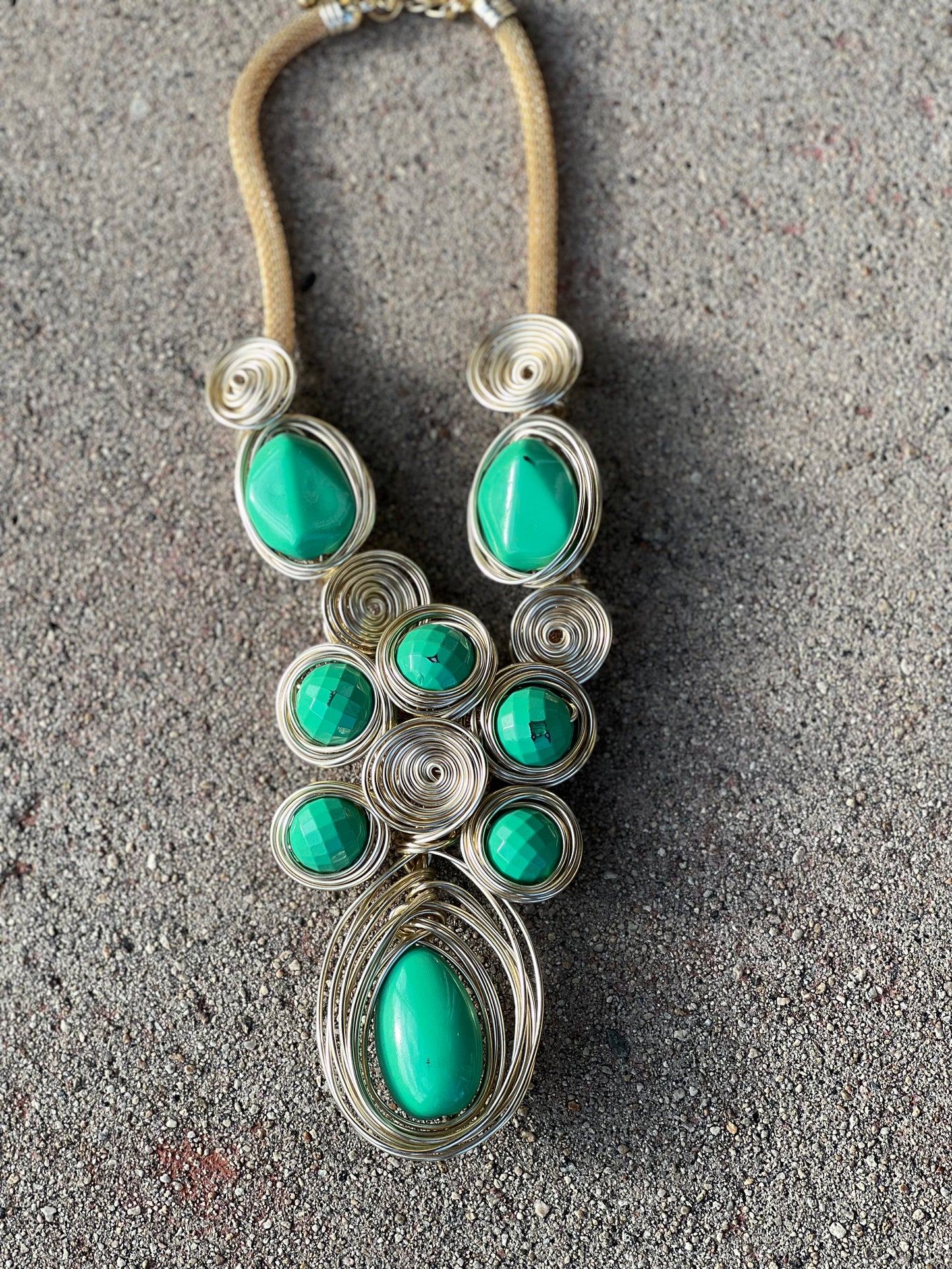 Bold Necklace in Modern Green