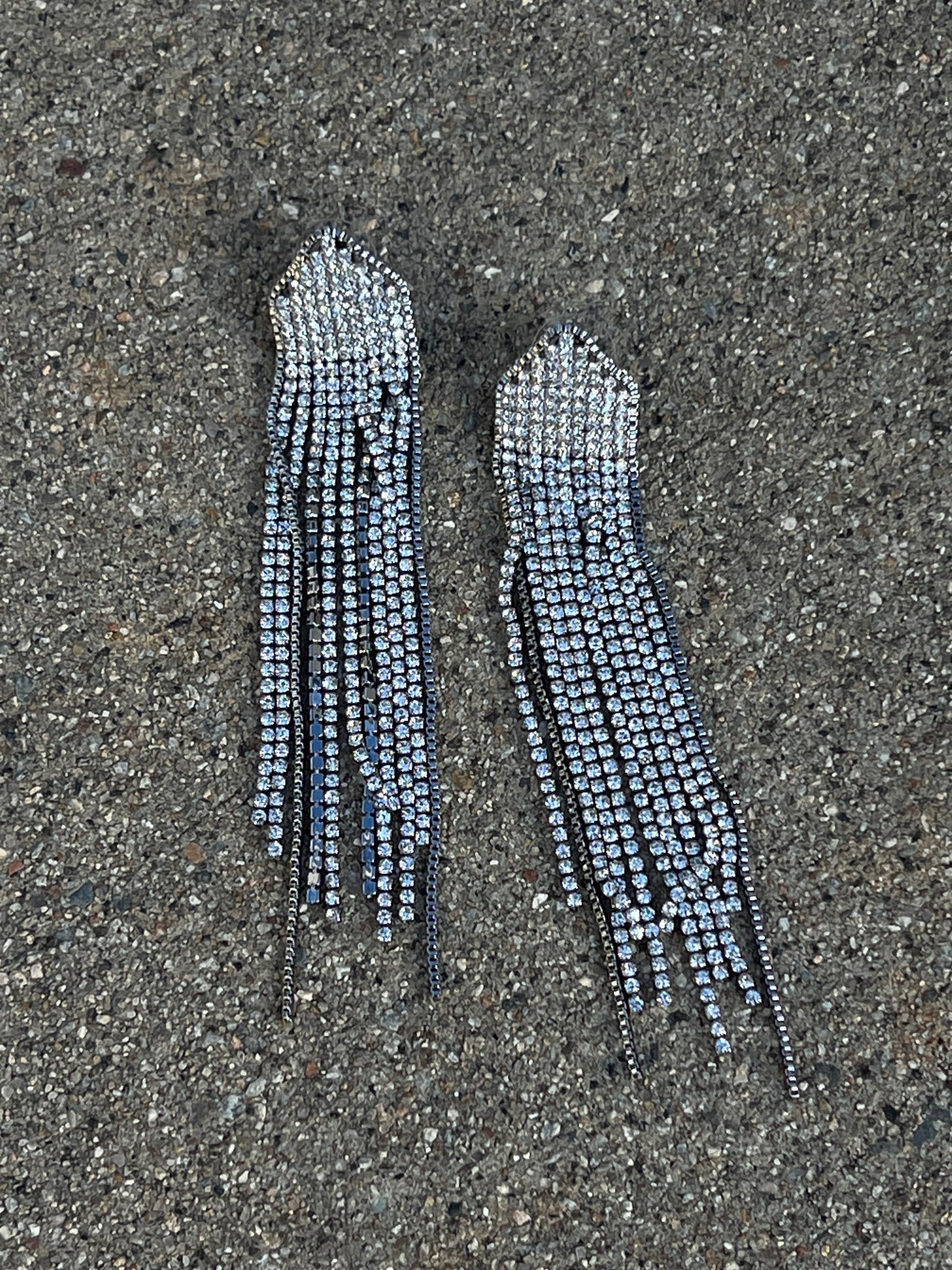 Rhinestone Fringe Earring