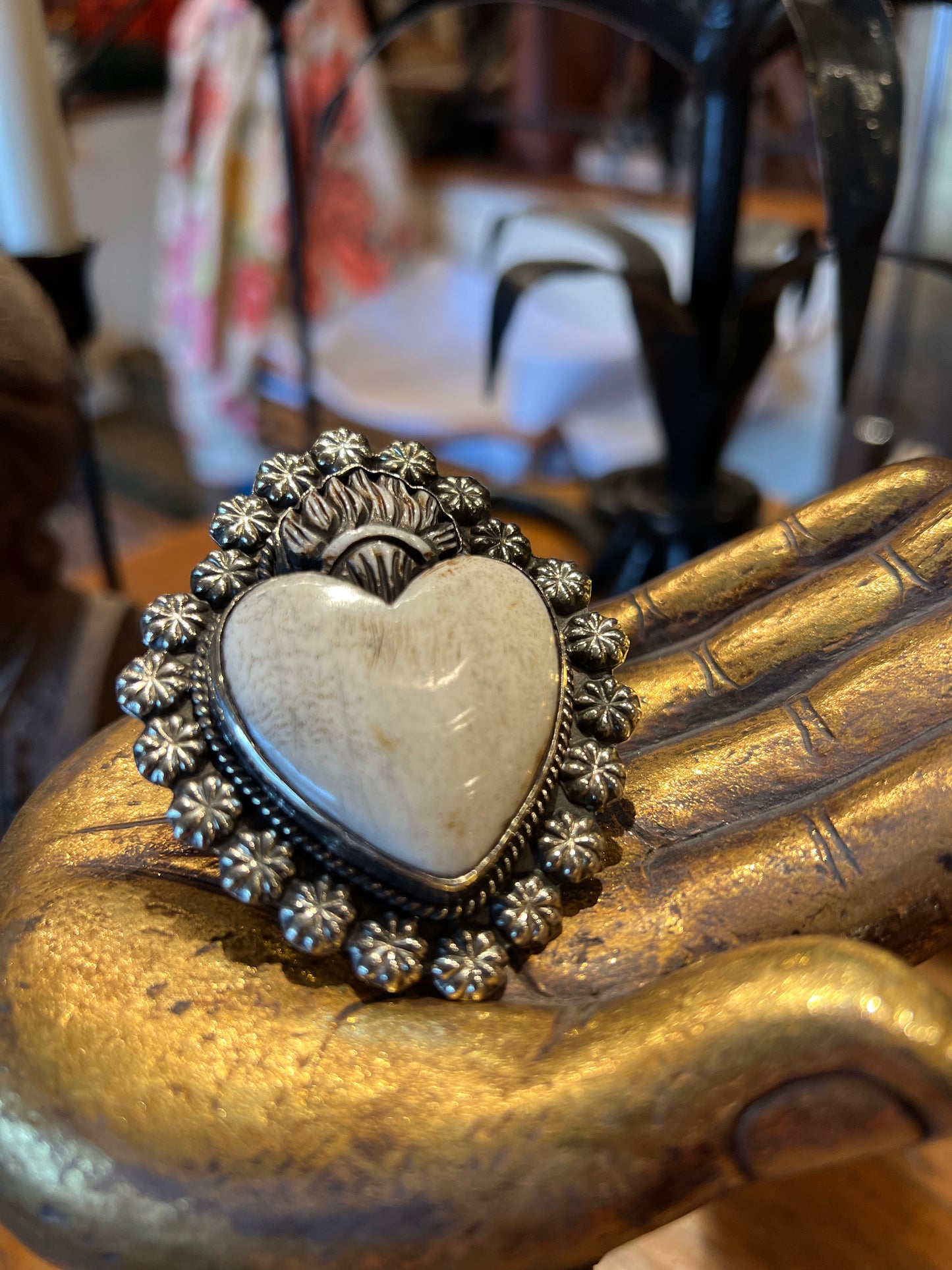 Heart Ring in Bone 1388,1389