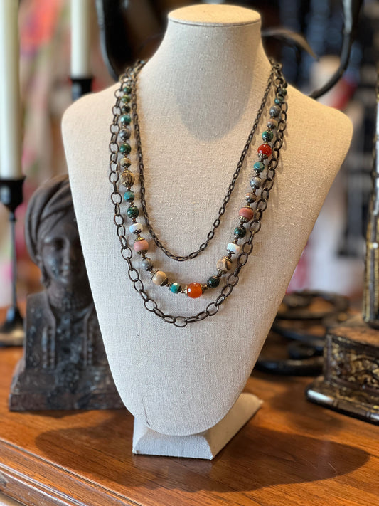 Trio Necklace in Earth