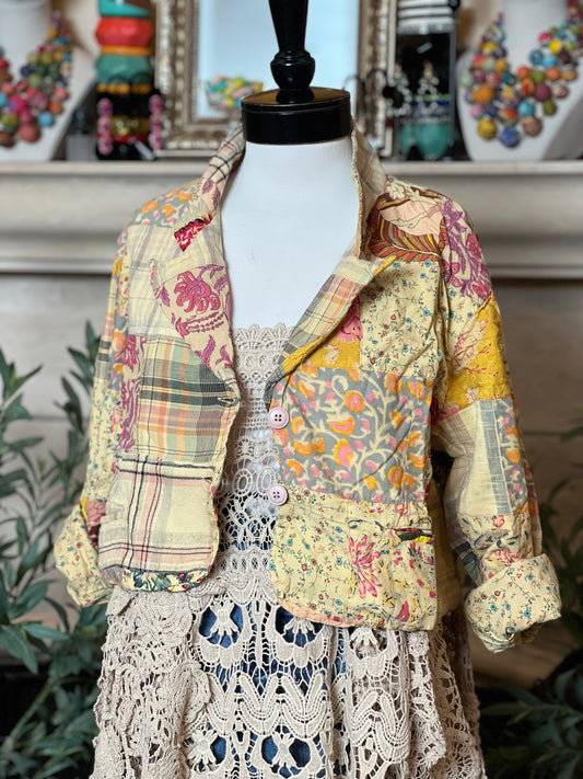 Crop Dekker Jacket in Sunshine Plaid