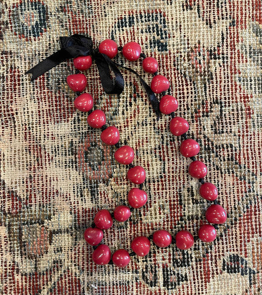 Nutty Necklace in pomegranate