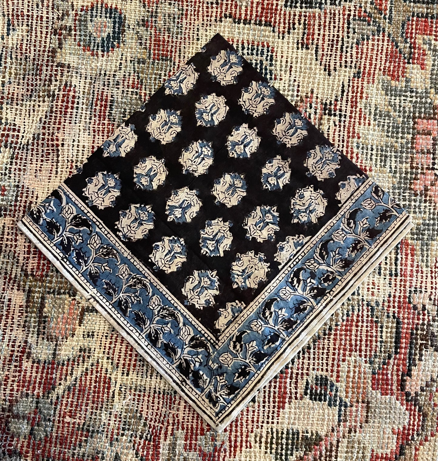 Bandana in Black and Blue Bayou