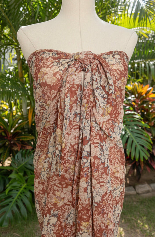 Bronzed Bloom Sarong
