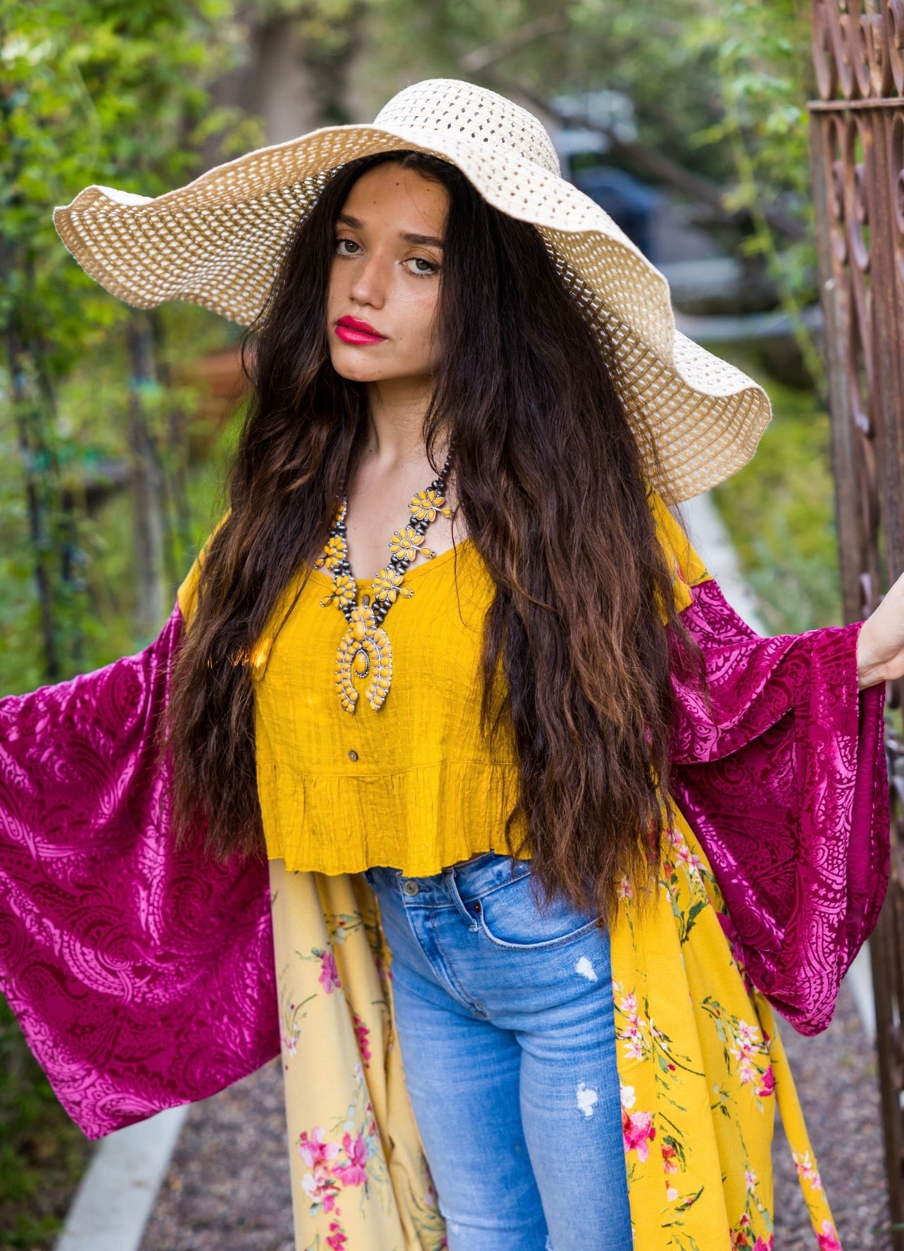 Tara Flora Canary Kimono by Jennafer Grace