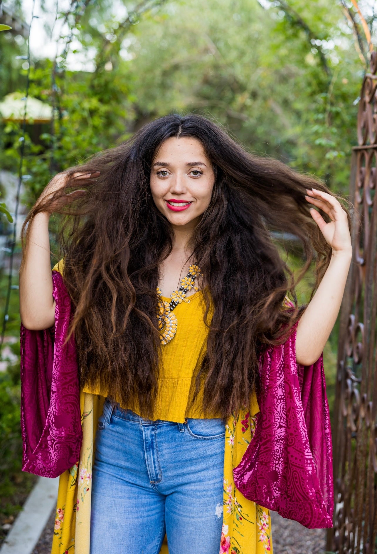Tara Flora Canary Kimono by Jennafer Grace