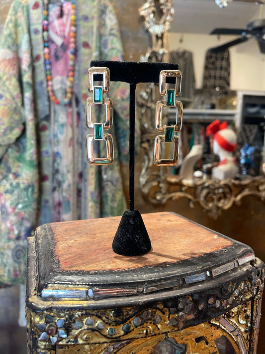 Modern Emerald Earrings