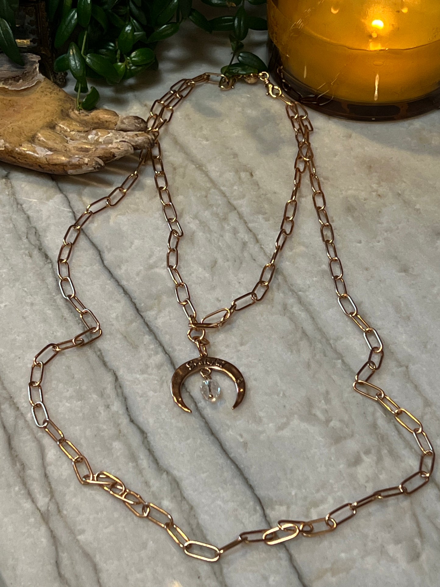 Golden Crescent Necklace