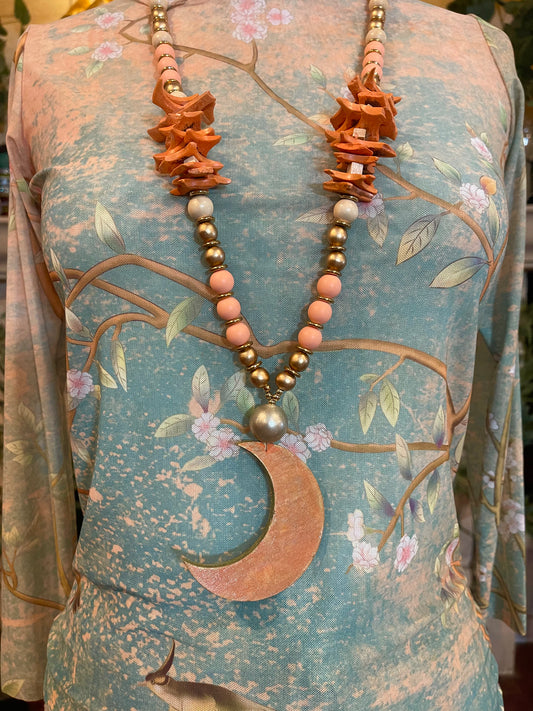 Peach Moon Necklace