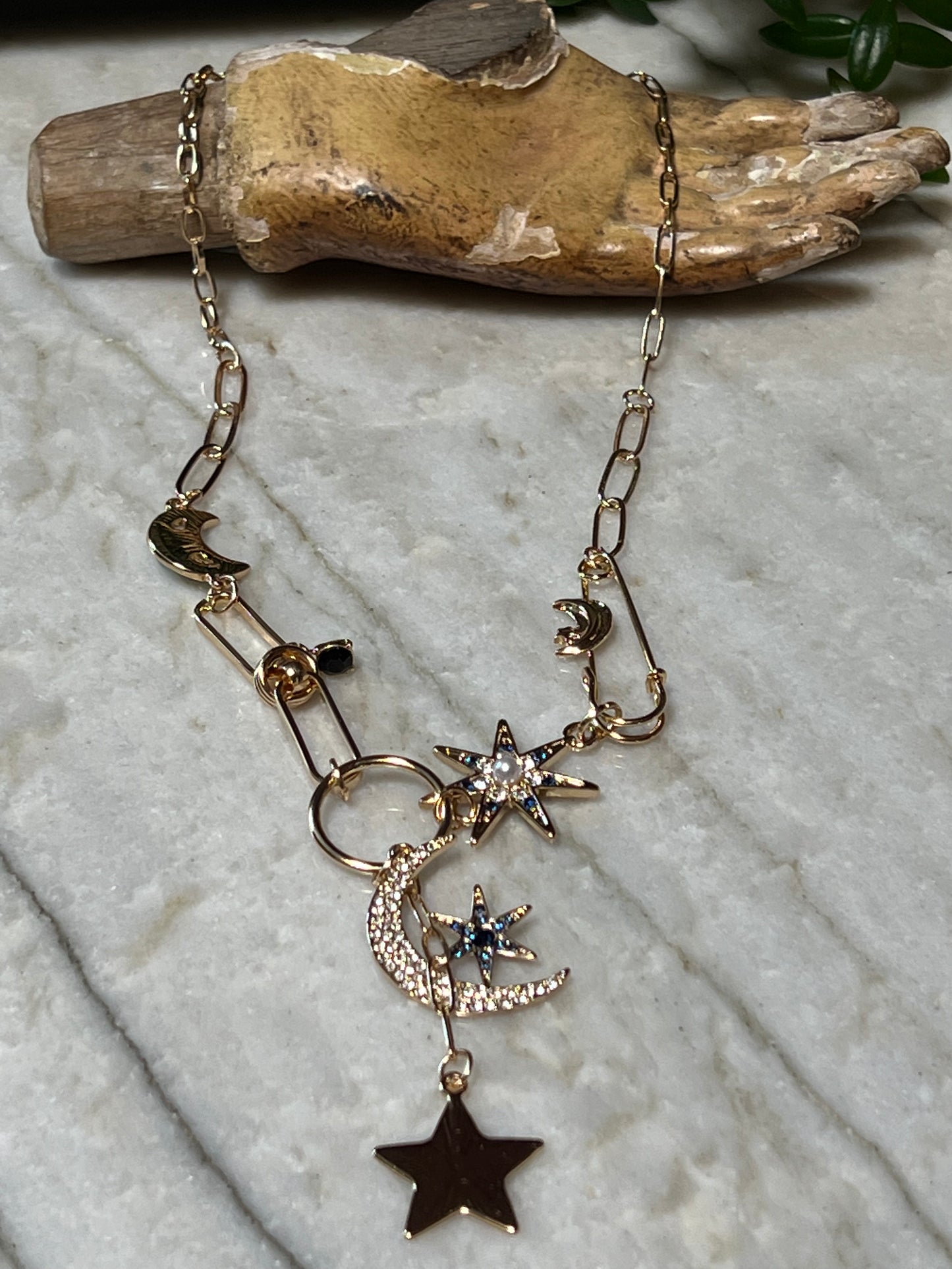 Crescent Moon Charm Necklace