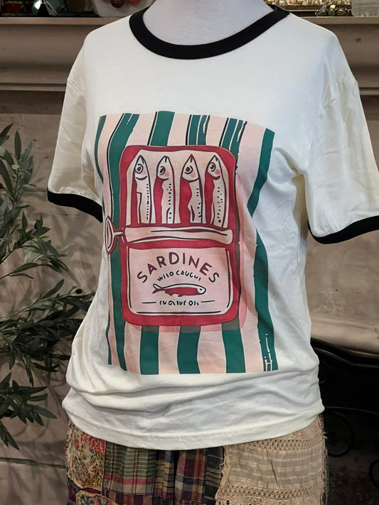French Sardine T Shirt – Chateau Bel Age Boutique