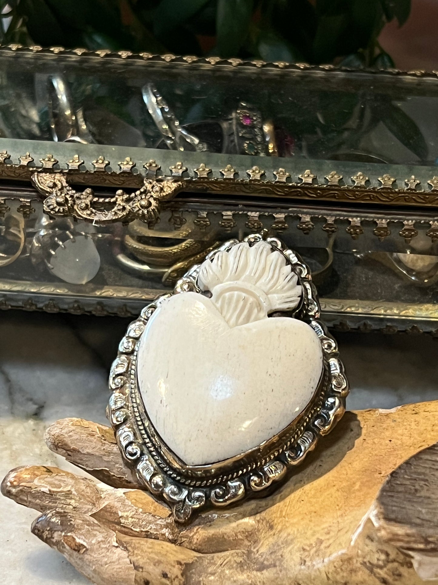 Sacred Heart Bone Ring 1656, 1657