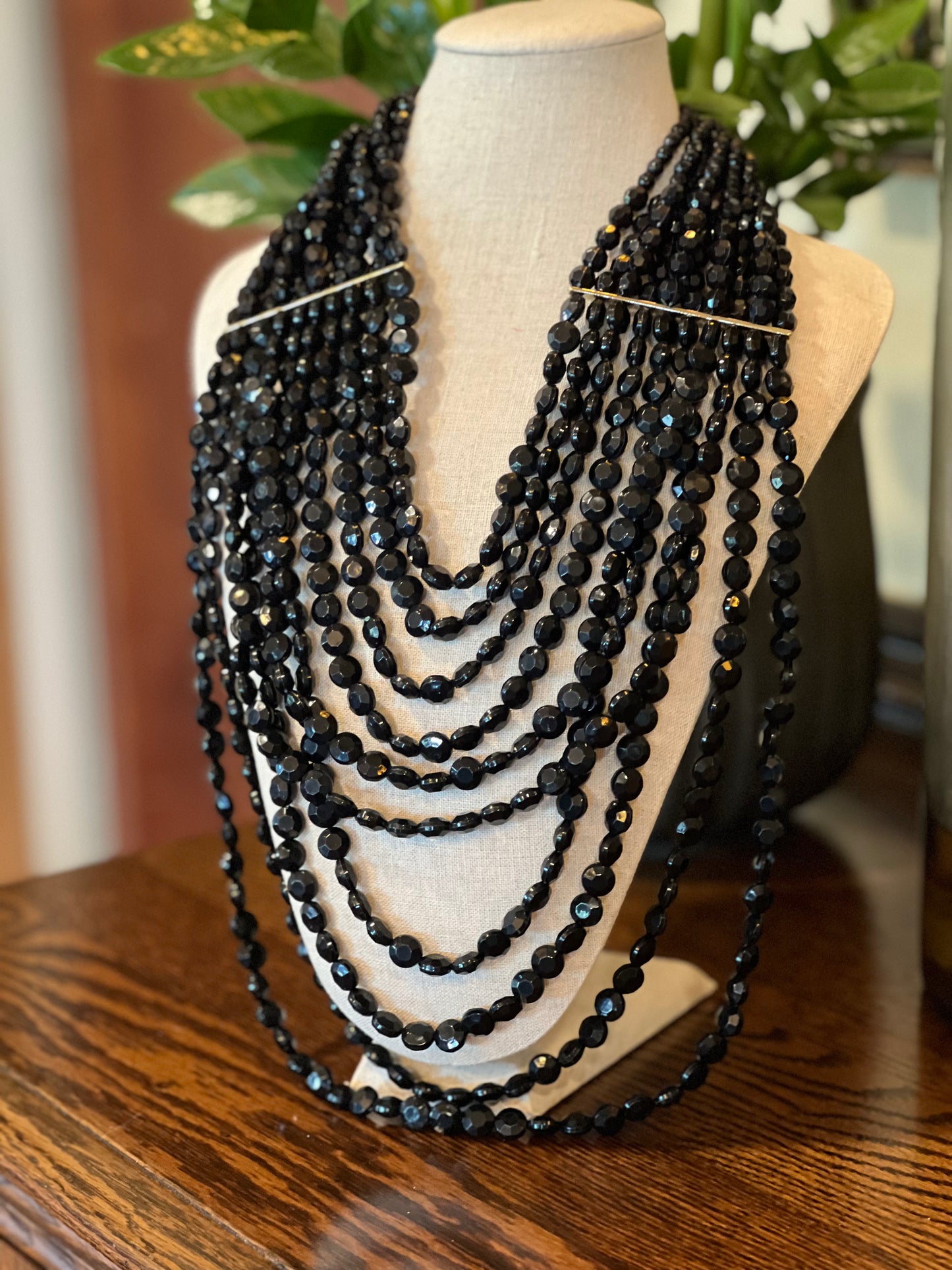 Bib Necklace in Black