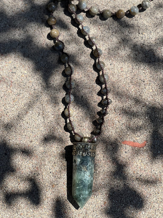 Selenite Shard Necklace 1639