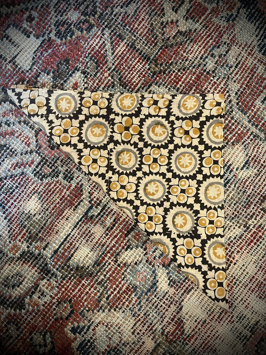 Bandana in Starflower Ochre Grey