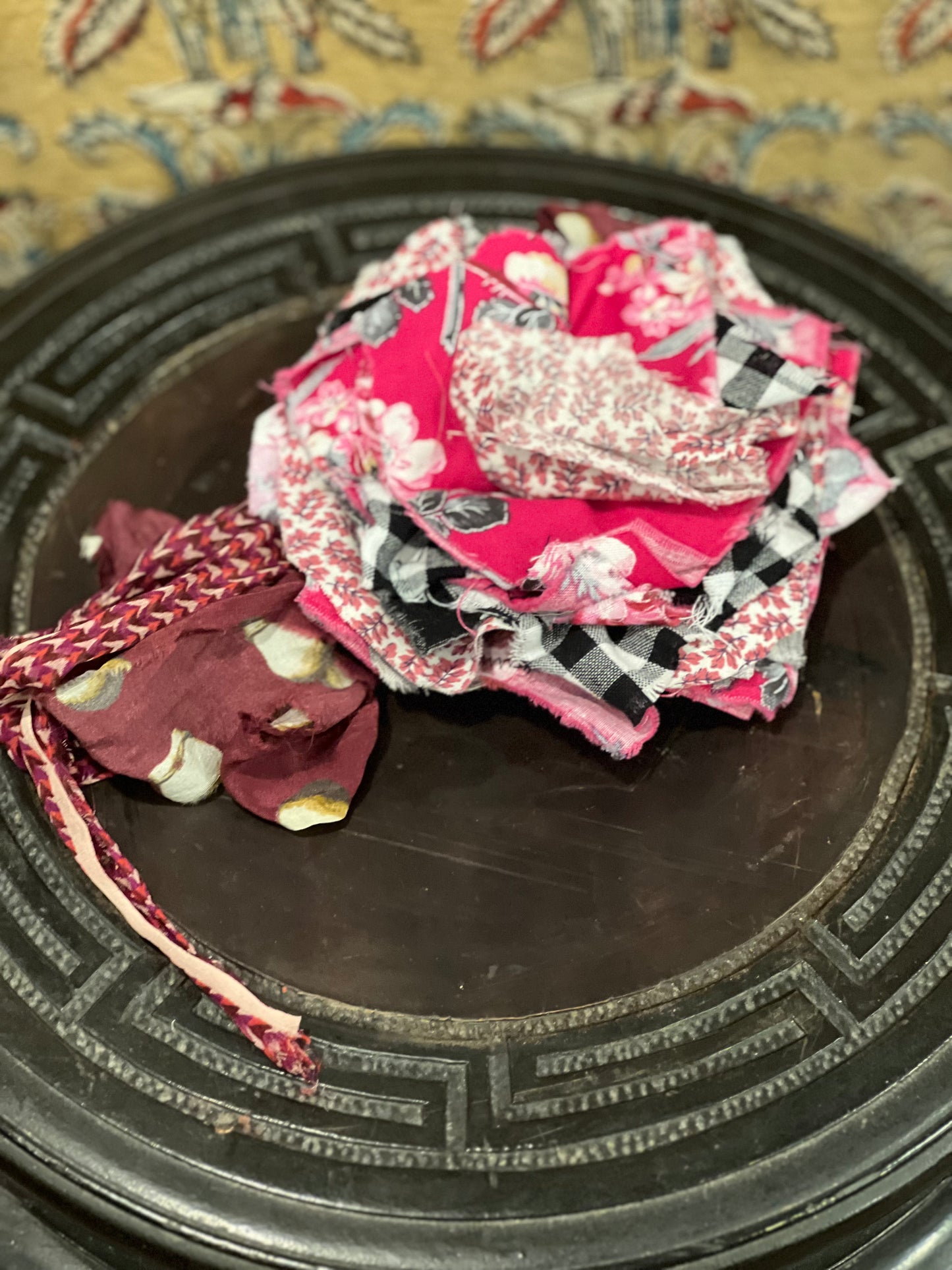 Tattered Rose in Pink Check