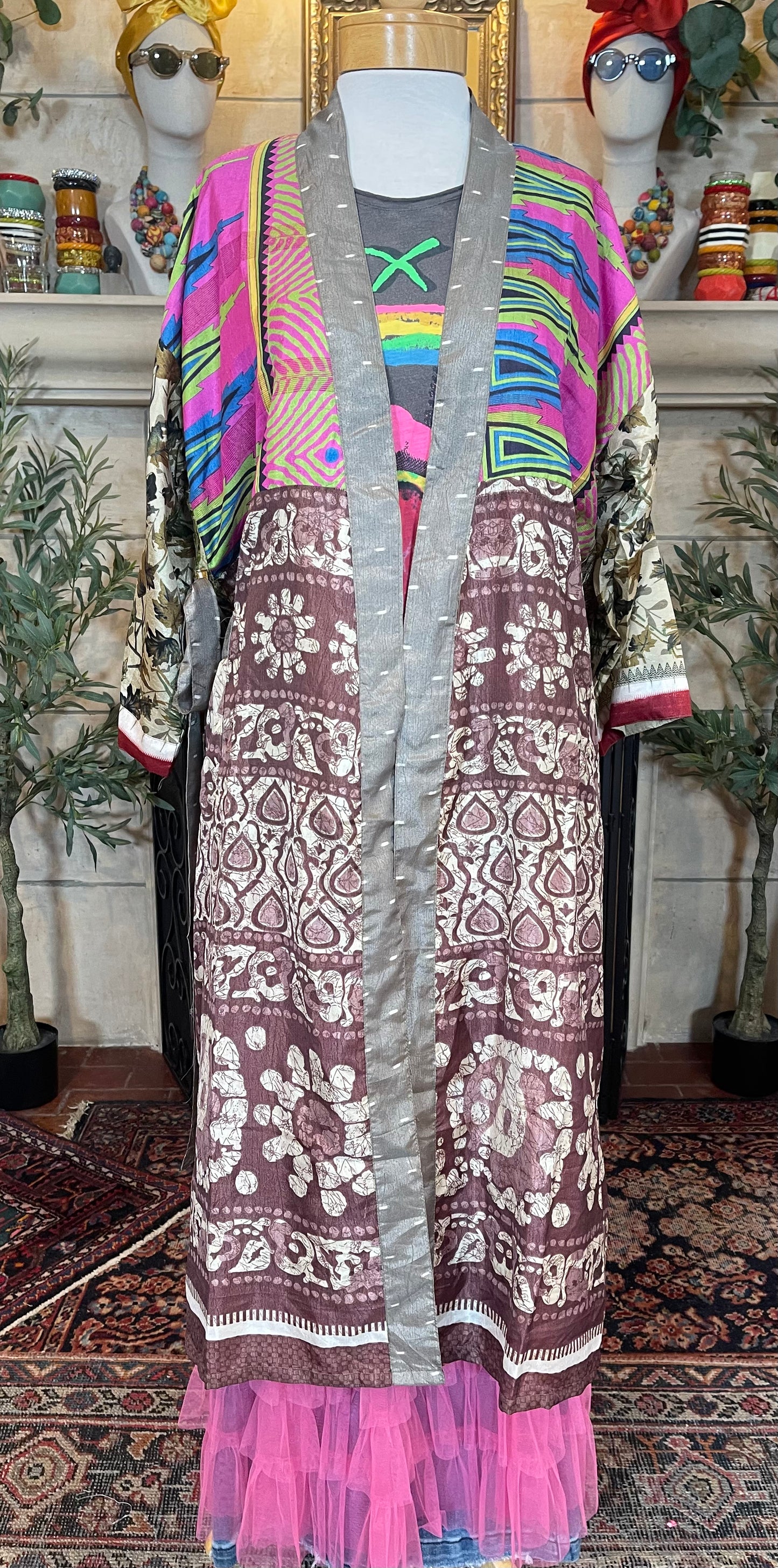Silky Duster in Pink Tribe
