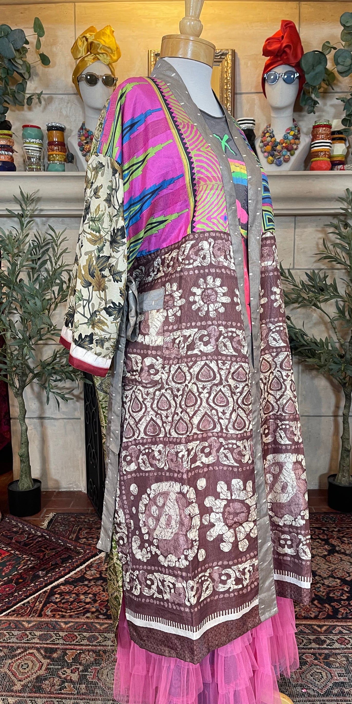 Silky Duster in Pink Tribe